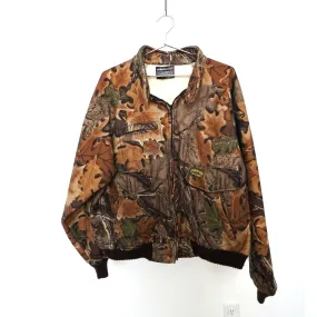 "Retail" Vintage Spartan Polar Fleece Realtree Camouflage Full Zip Jacket Men's