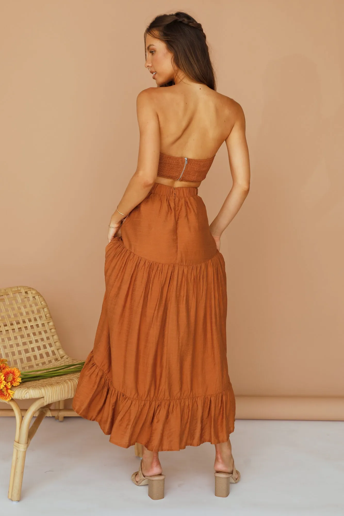 Roux Maxi Skirt Tan