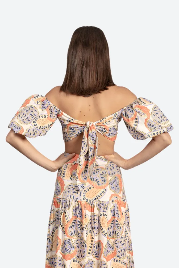 SANLIER Acapulco Skirt in Papaya