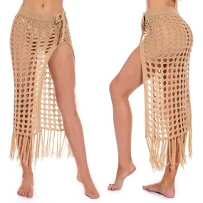Sheer Beach Maxi Knit Skirt