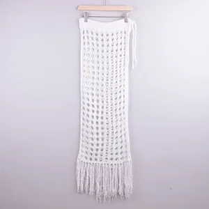 Sheer Beach Maxi Knit Skirt