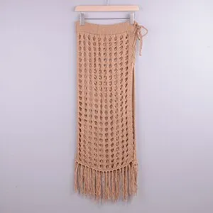 Sheer Beach Maxi Knit Skirt