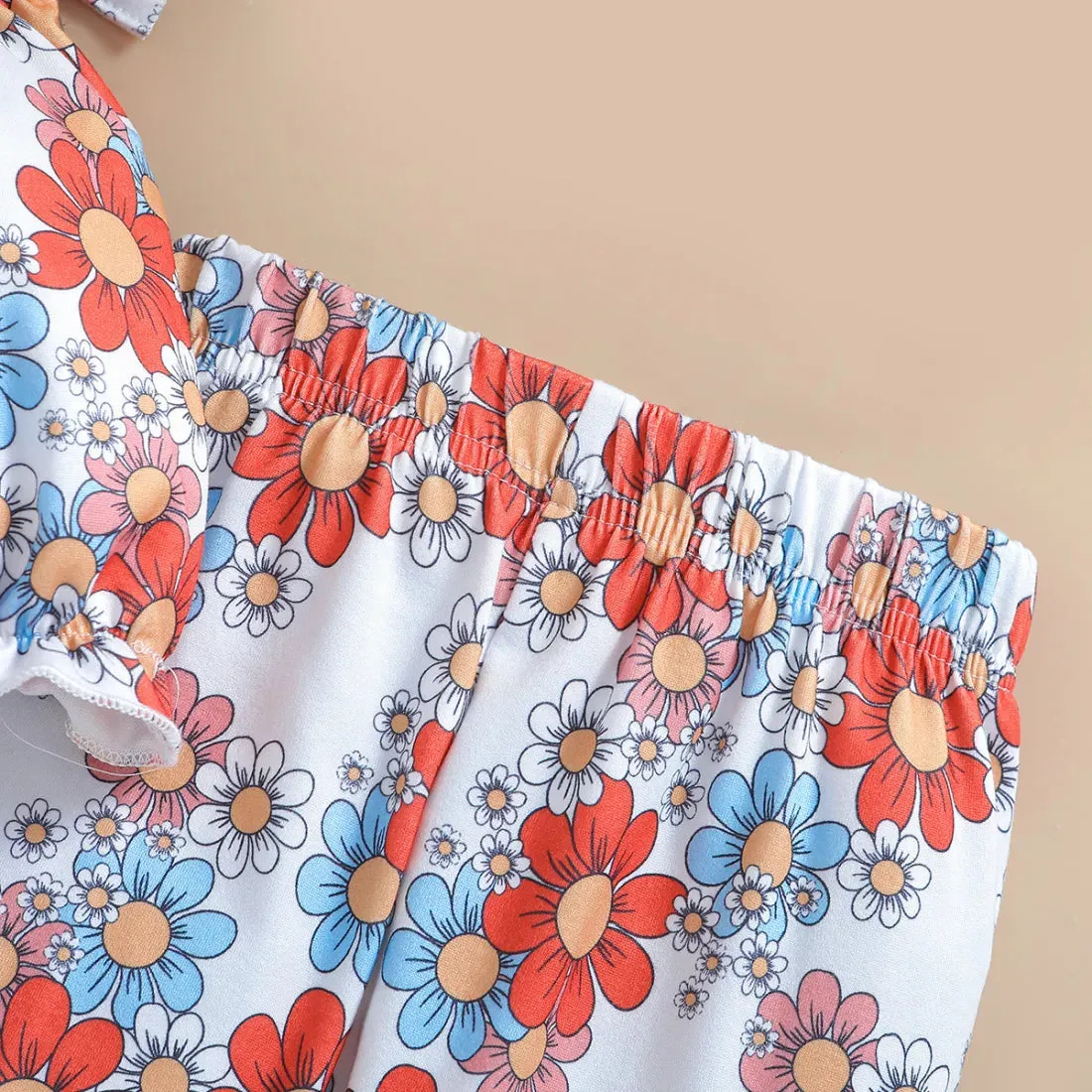 Sleeveless Floral Flared Outfit
