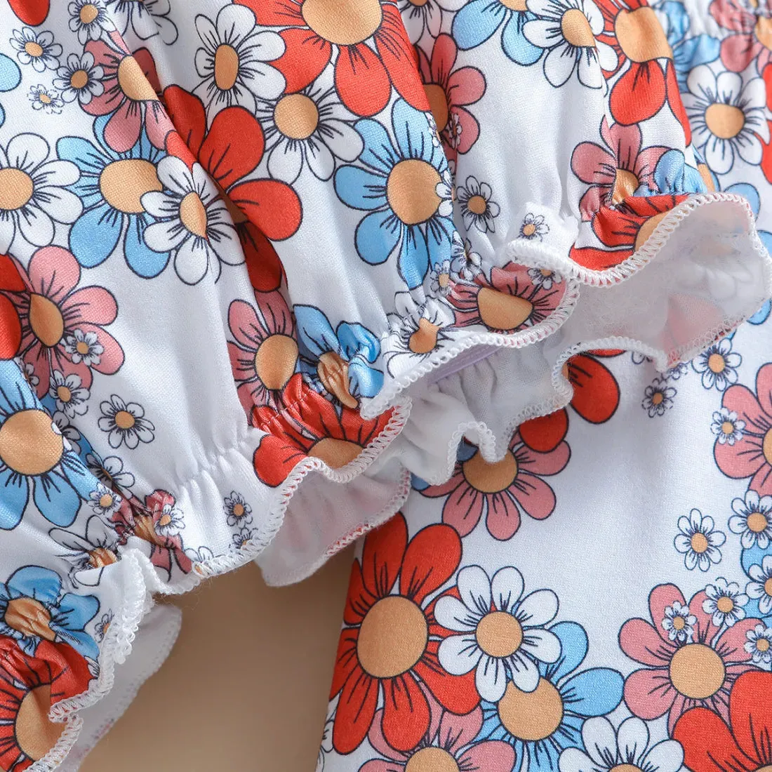 Sleeveless Floral Flared Outfit