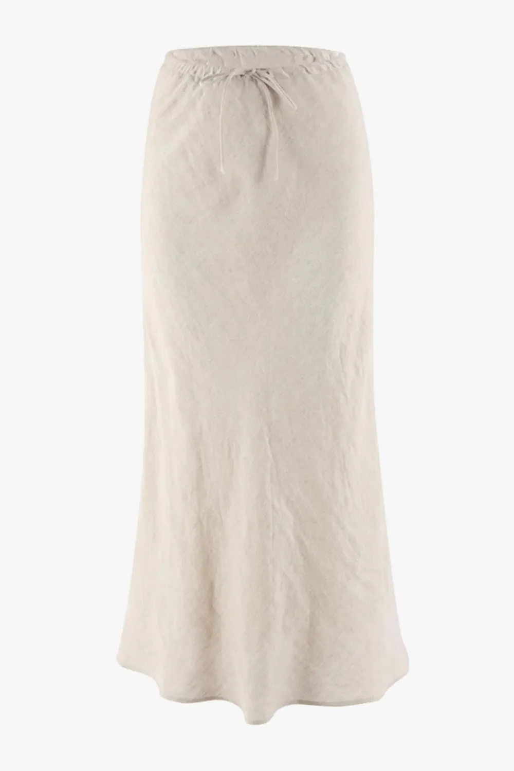 Summit Natural Tie Waist Bias Maxi Skirt