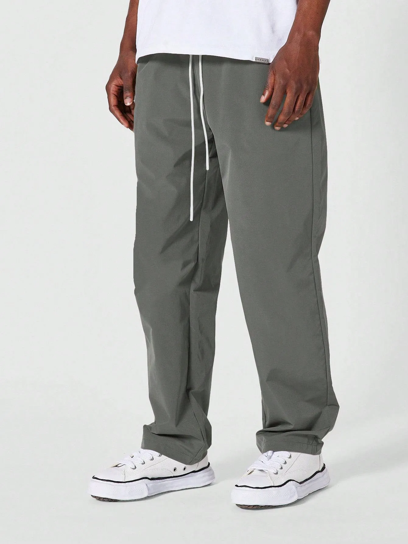 SUMWON Straight Fit Nylon Jogger Trouser With Elastic Waistband