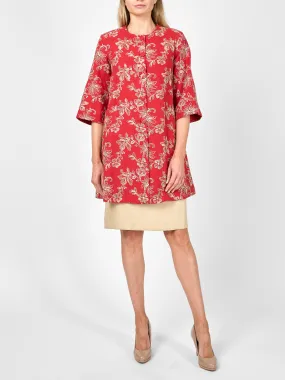 Swing Jacket Brick Red Lichfield Linen