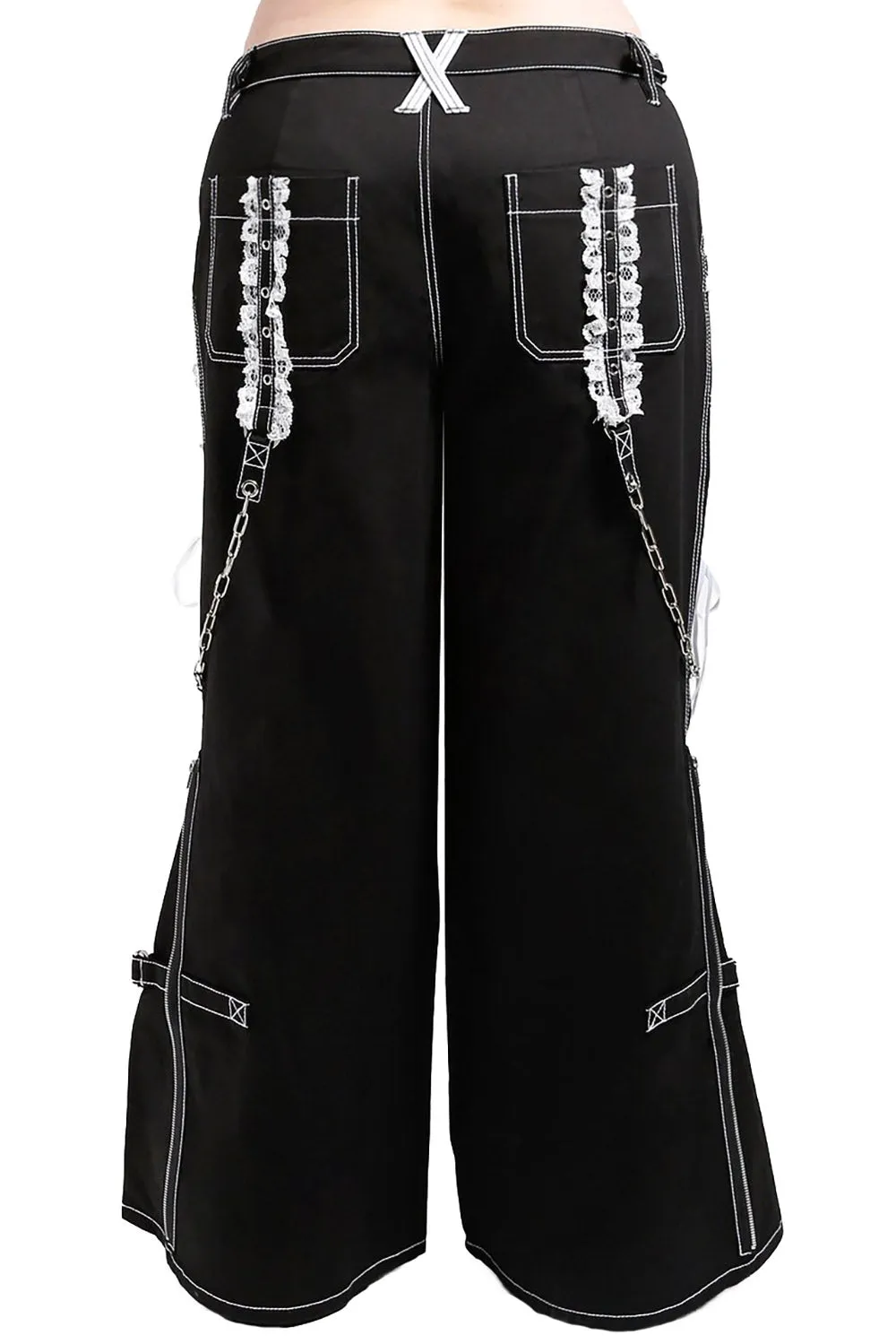 Tripp NYC Curve Lolita Dark Street Pants [Black/White] [Plus Size]