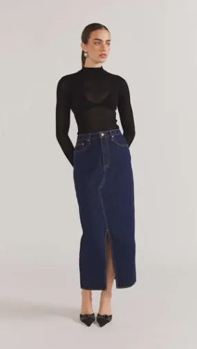 Vara Denim Midi Skirt