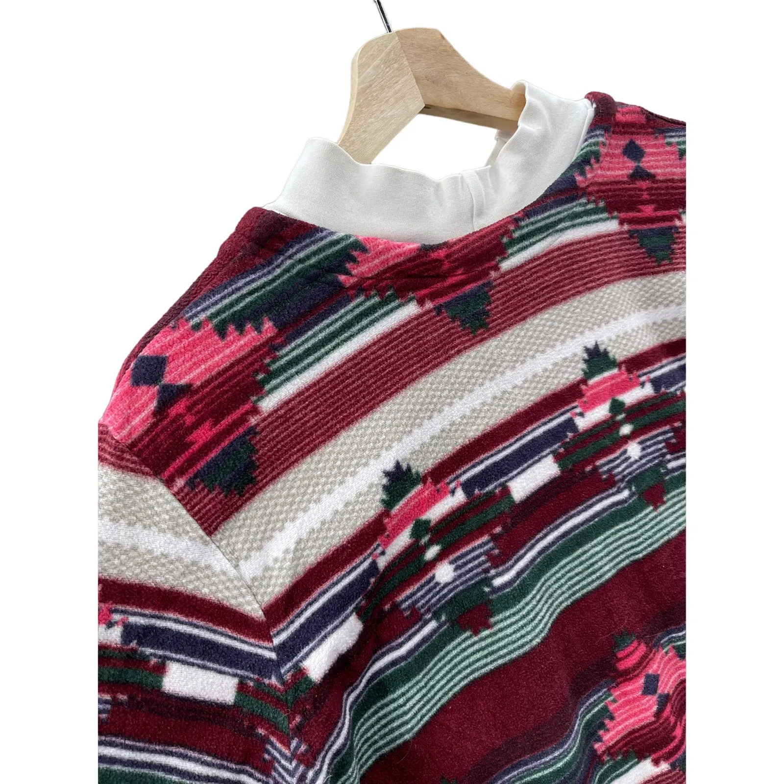 Vintage 1990's Blair Southwest Aztec Mock Neck Fleece Pullover