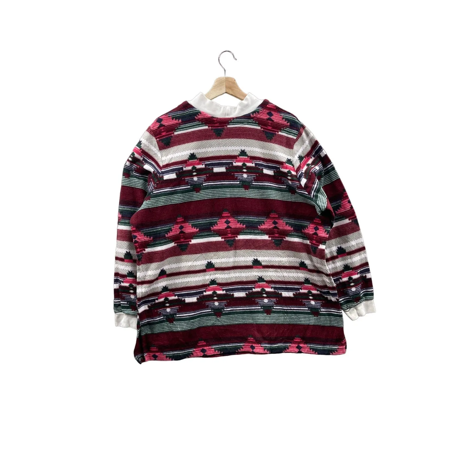 Vintage 1990's Blair Southwest Aztec Mock Neck Fleece Pullover