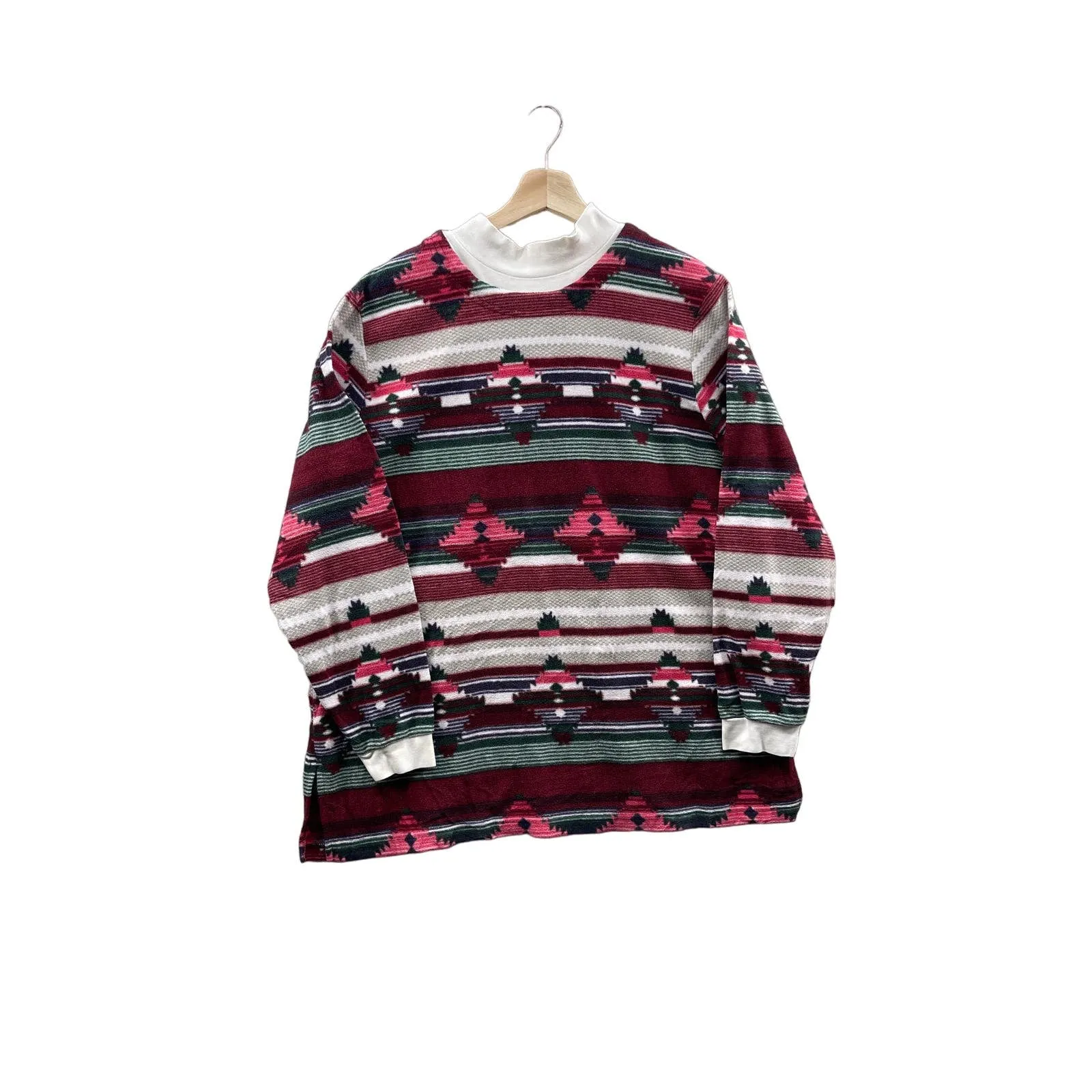 Vintage 1990's Blair Southwest Aztec Mock Neck Fleece Pullover