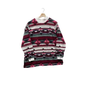 Vintage 1990's Blair Southwest Aztec Mock Neck Fleece Pullover