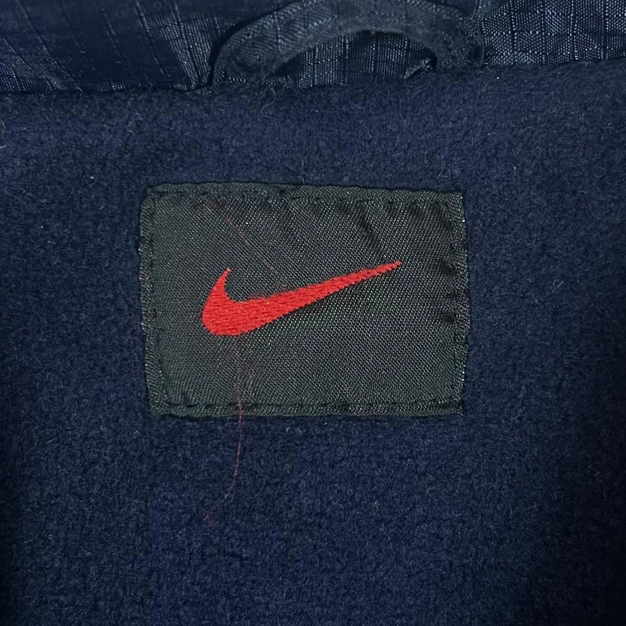 Vintage NIKE Embroidered Mini Logo Lightly Padded Zip Fleece Jacket