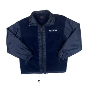 Vintage NIKE Embroidered Mini Logo Lightly Padded Zip Fleece Jacket