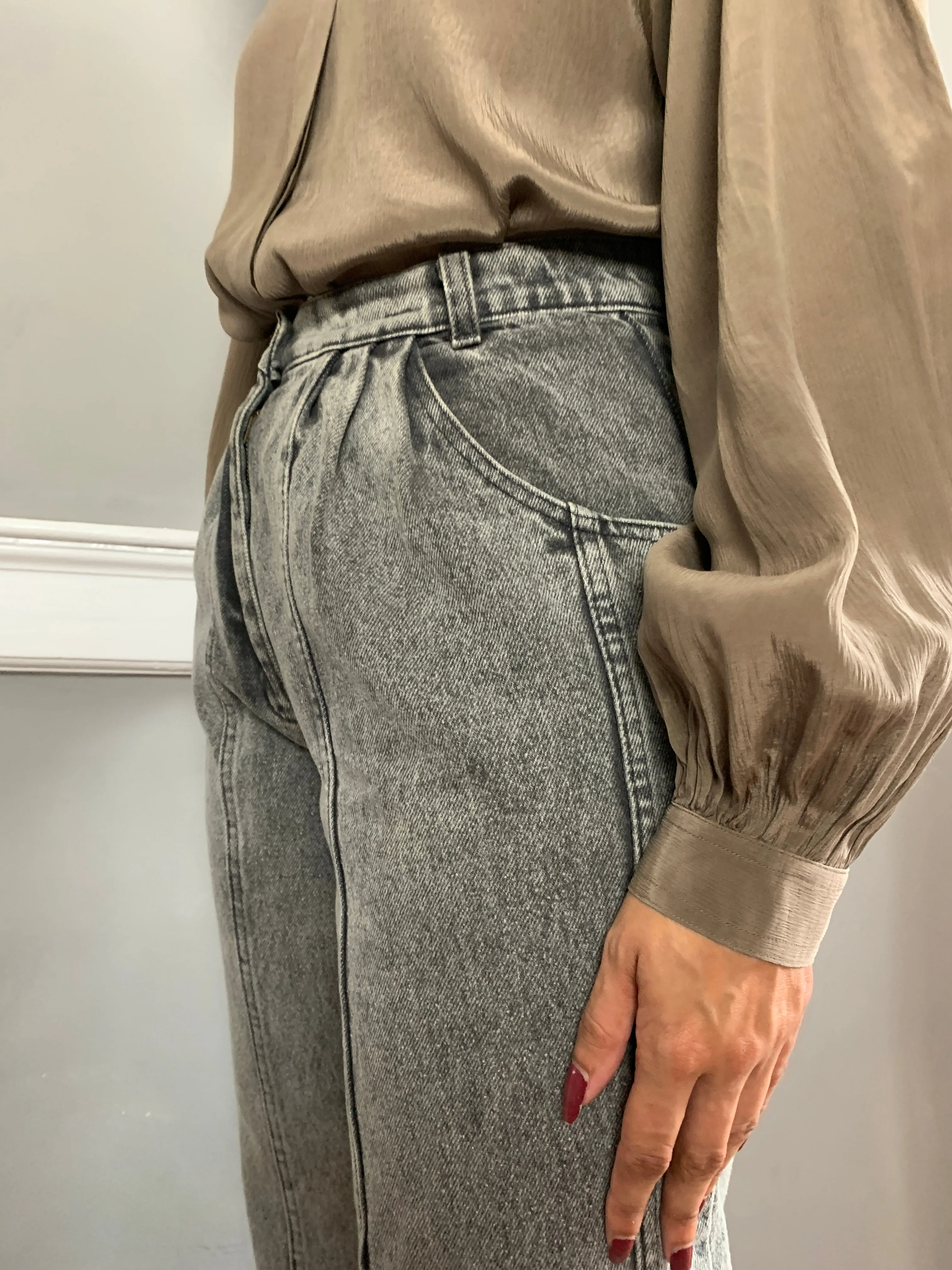Vintage panelled jeans grey wash W30