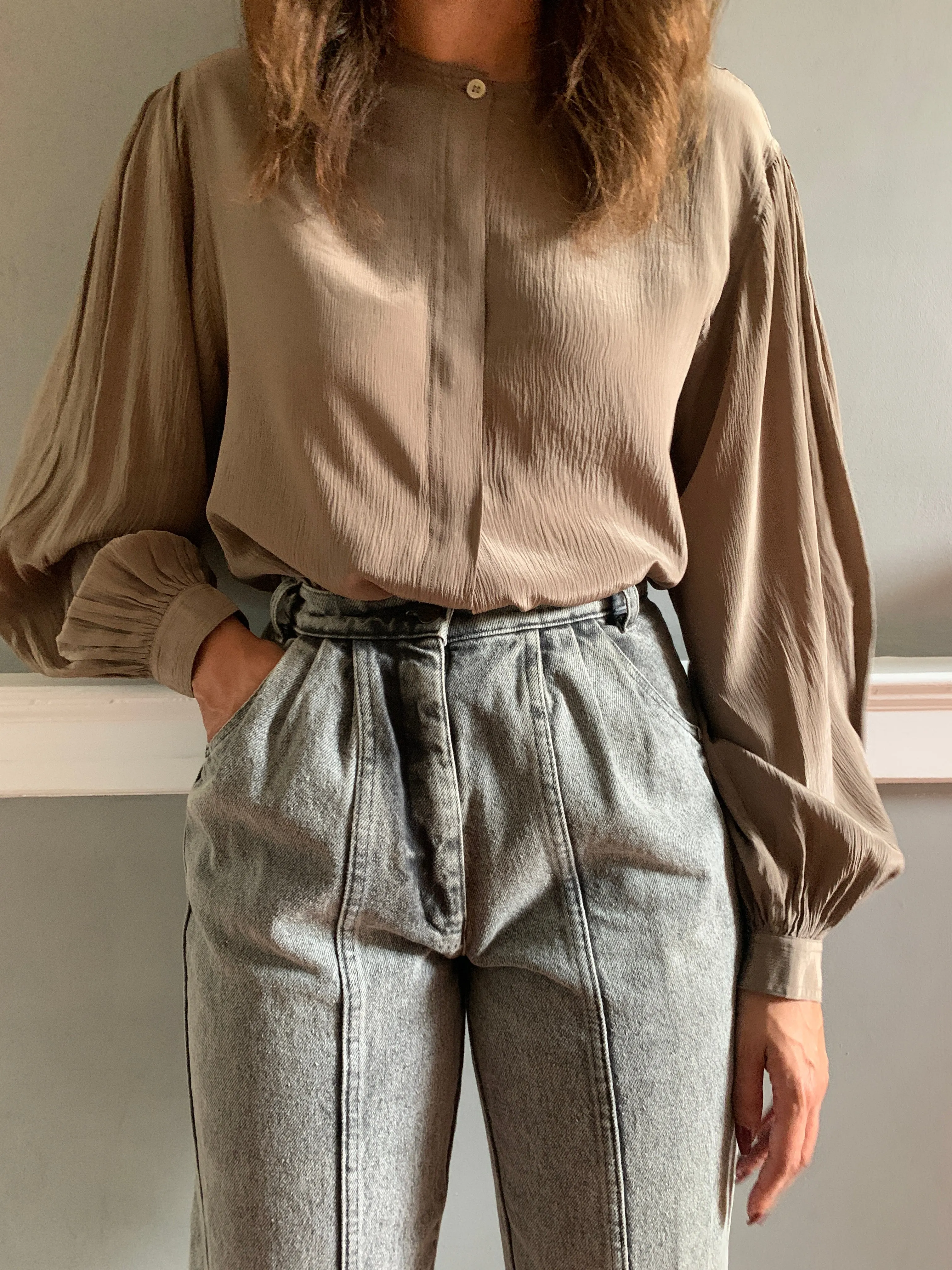 Vintage panelled jeans grey wash W30
