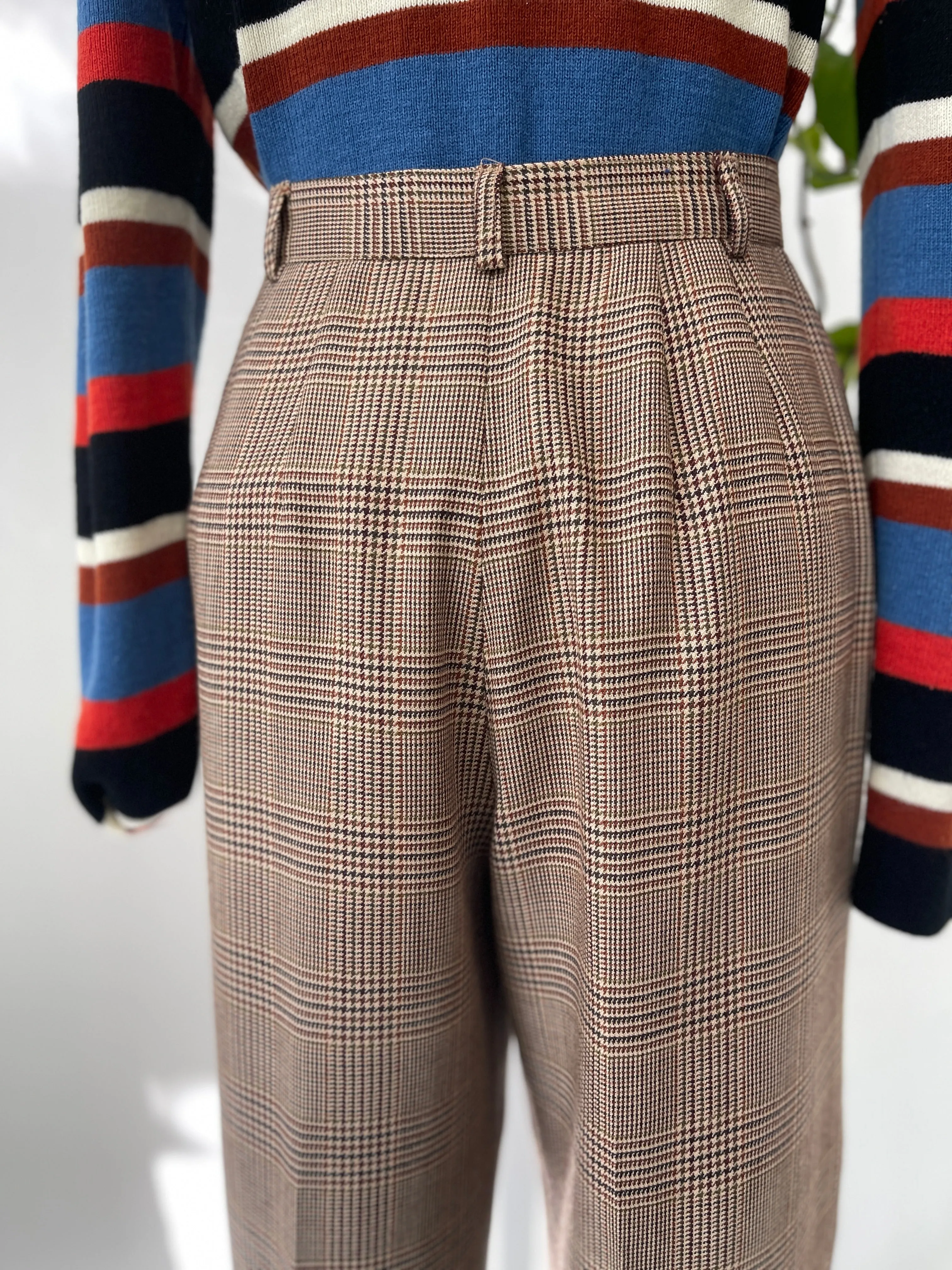 Vintage plaid pants high waist “28”