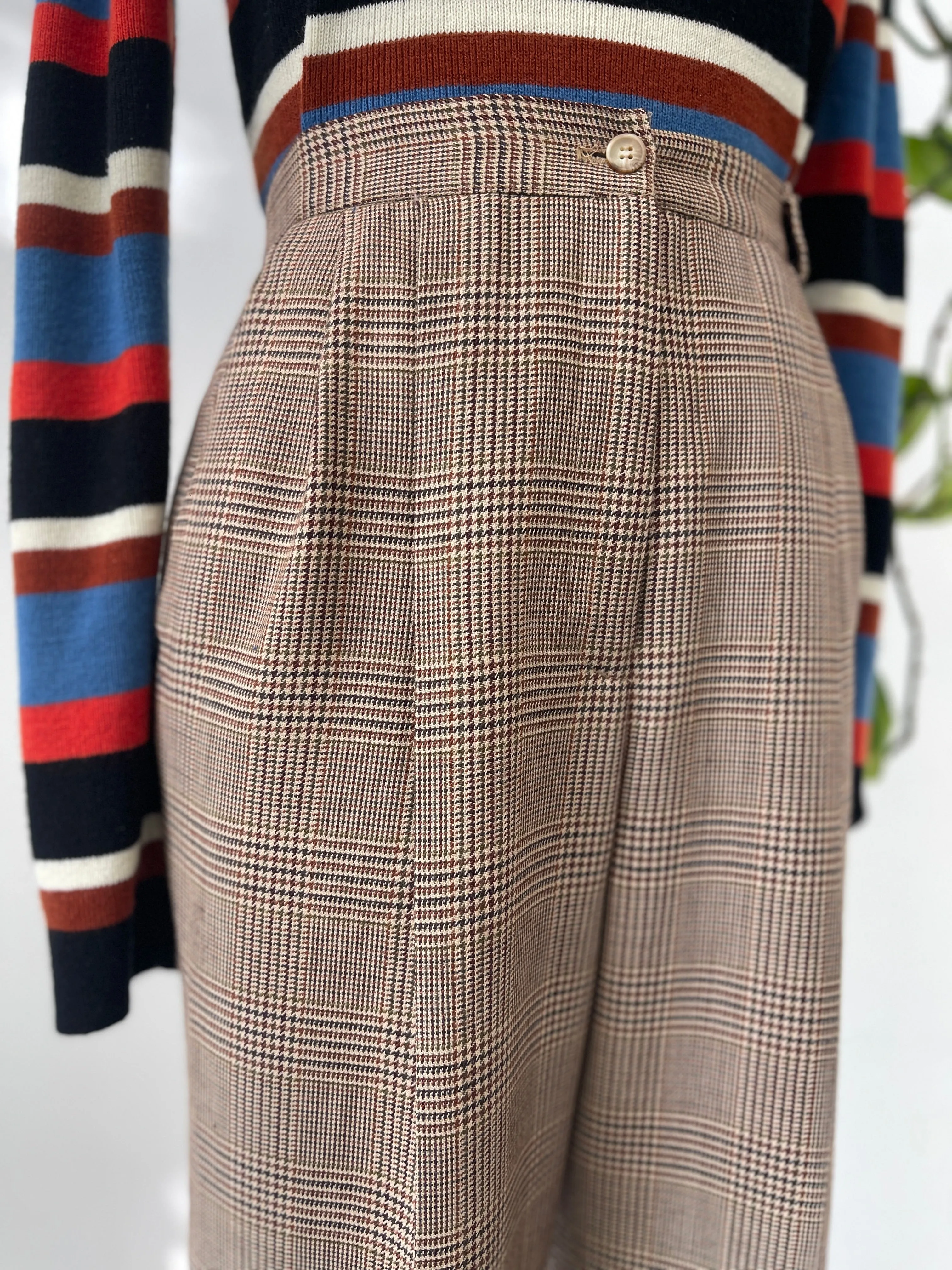 Vintage plaid pants high waist “28”