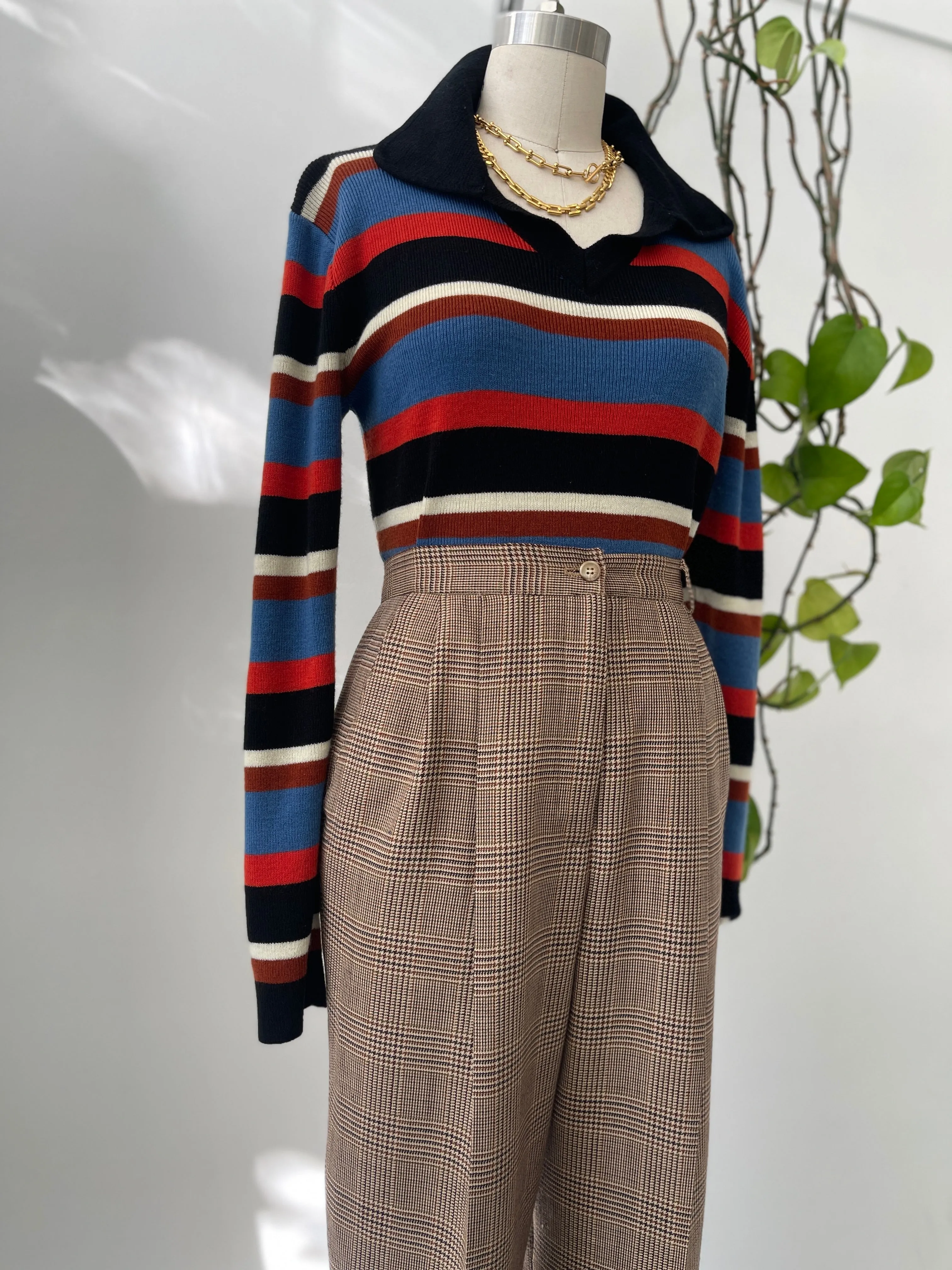 Vintage plaid pants high waist “28”