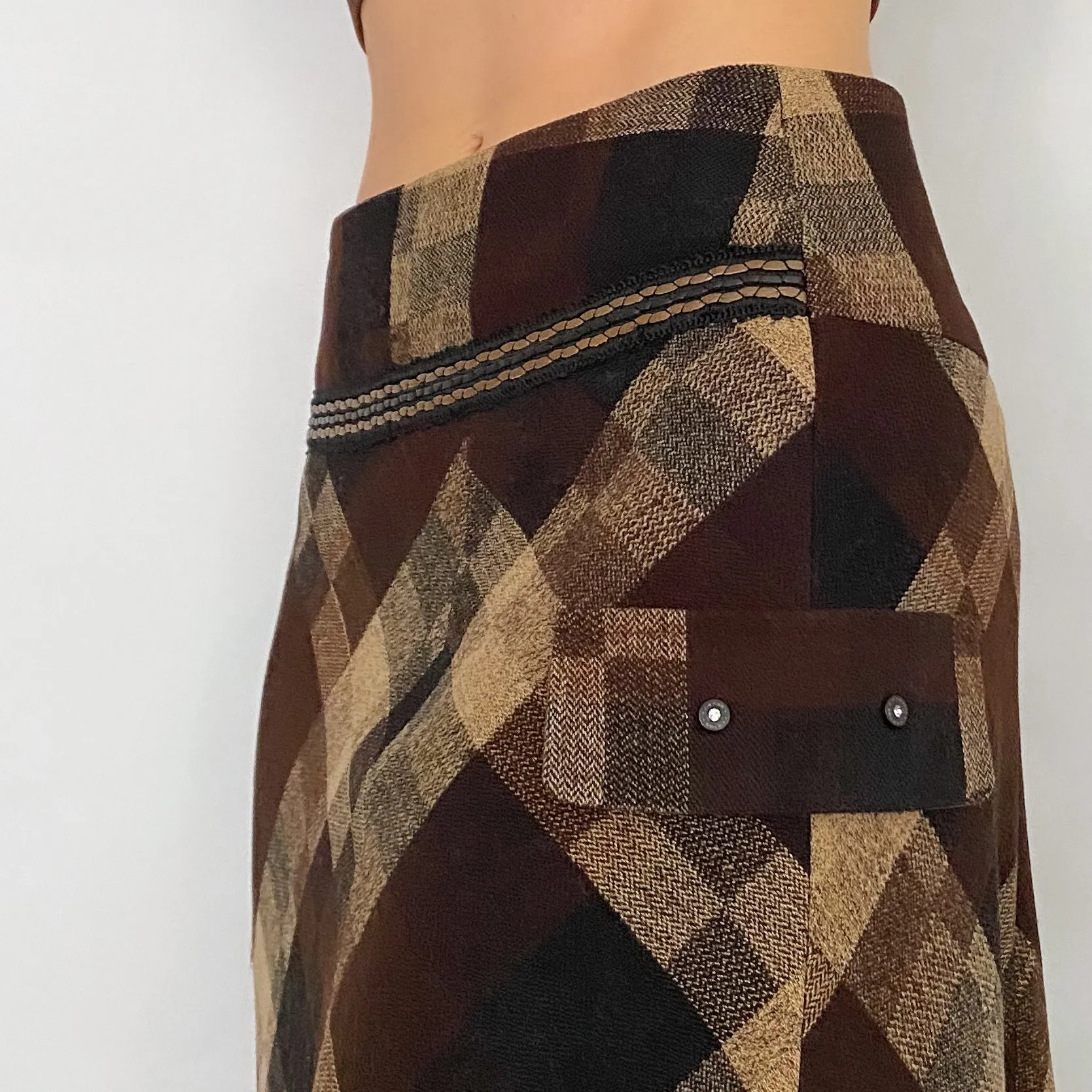Vintage Tartan Maxi Skirt