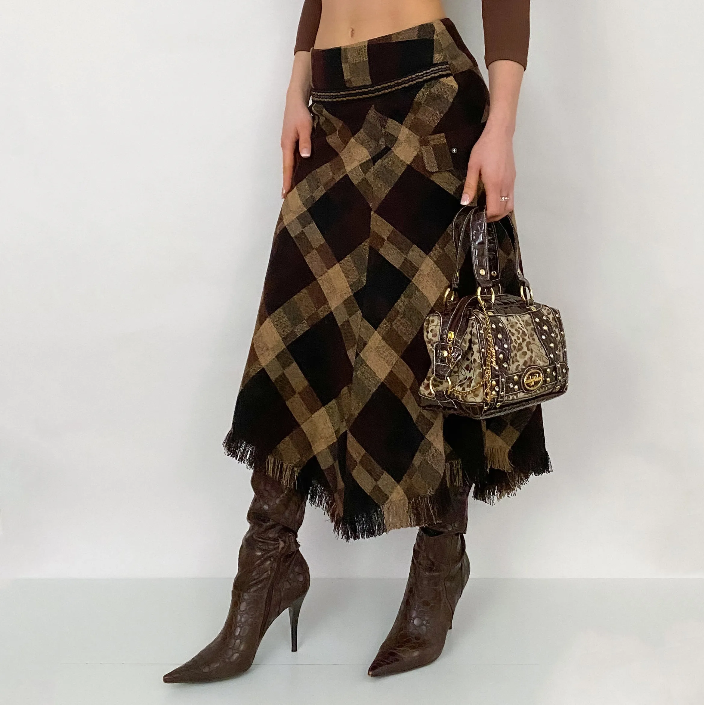 Vintage Tartan Maxi Skirt