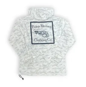 White Camo T- shirt Lined Hoodie