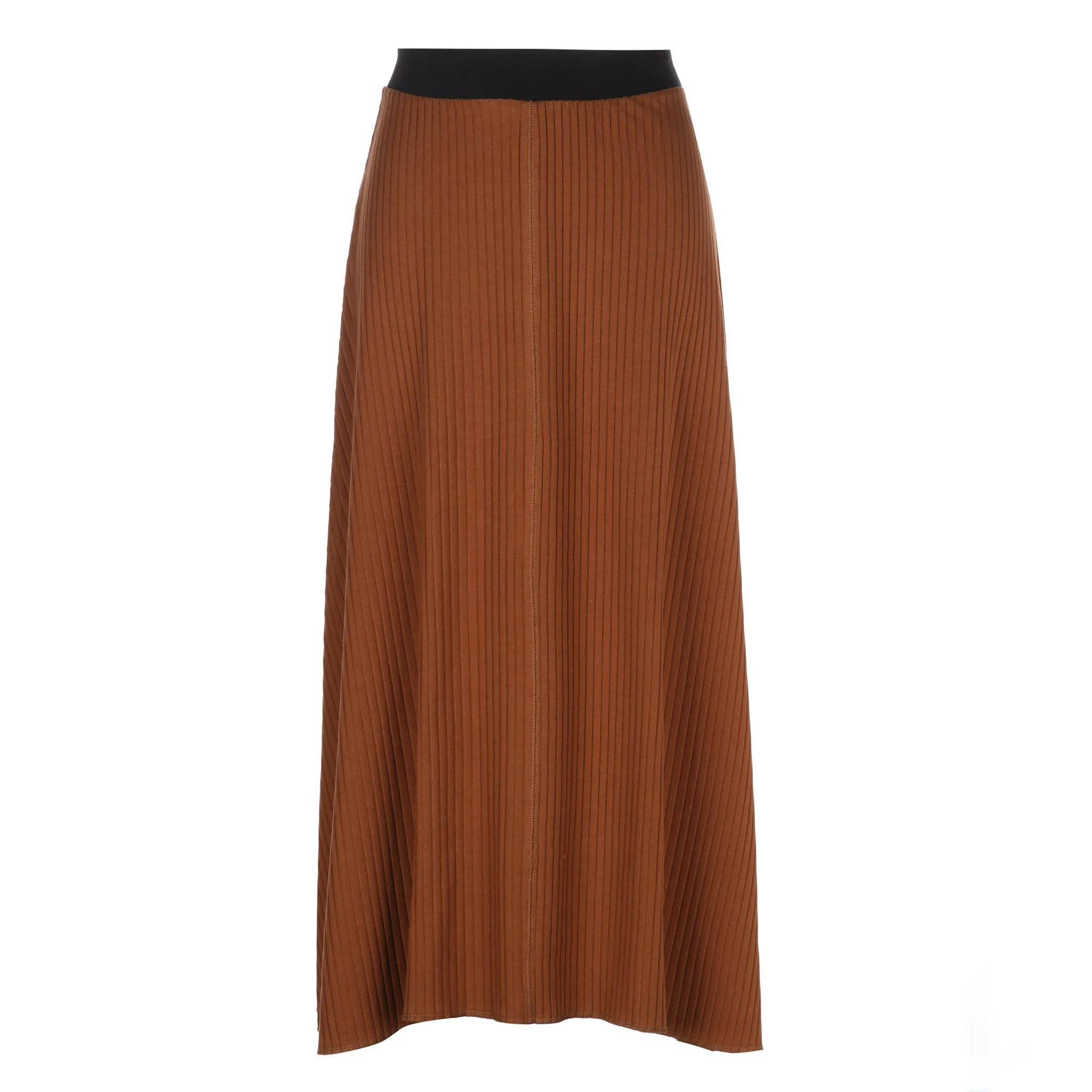 Wide Ribbed Maxi Skirt