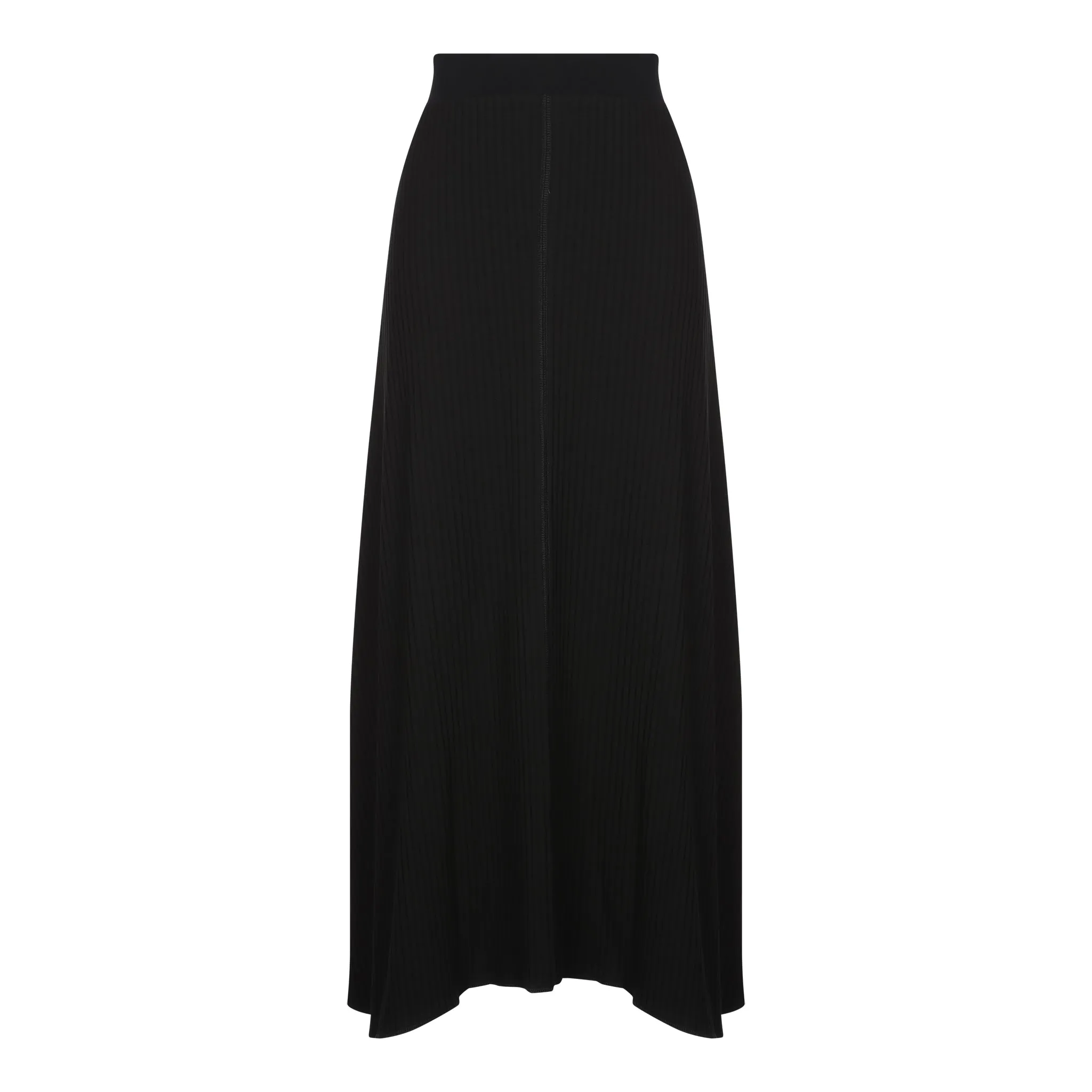 Wide Ribbed Maxi Skirt