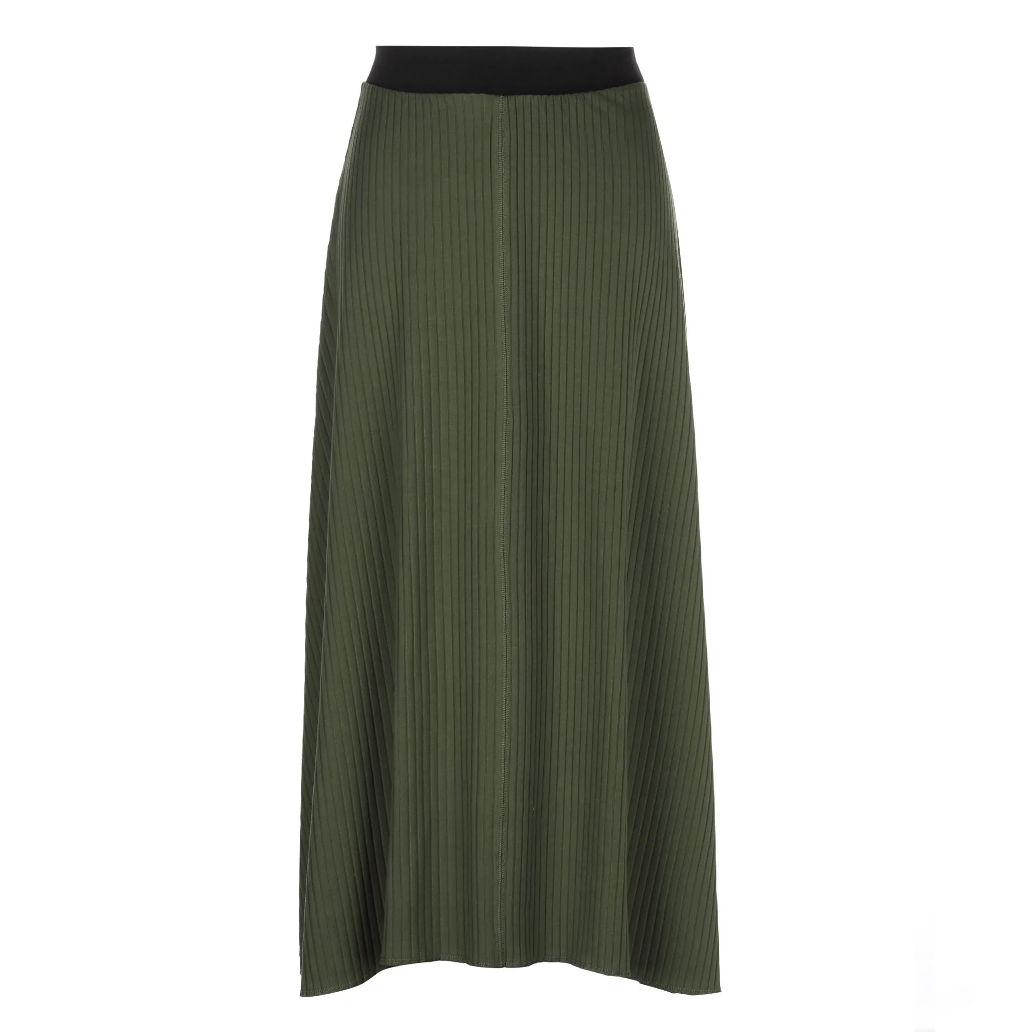 Wide Ribbed Maxi Skirt