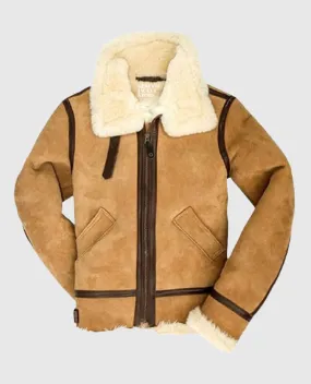 Women's B3 Bomber Suede Leather Shearling Jacket