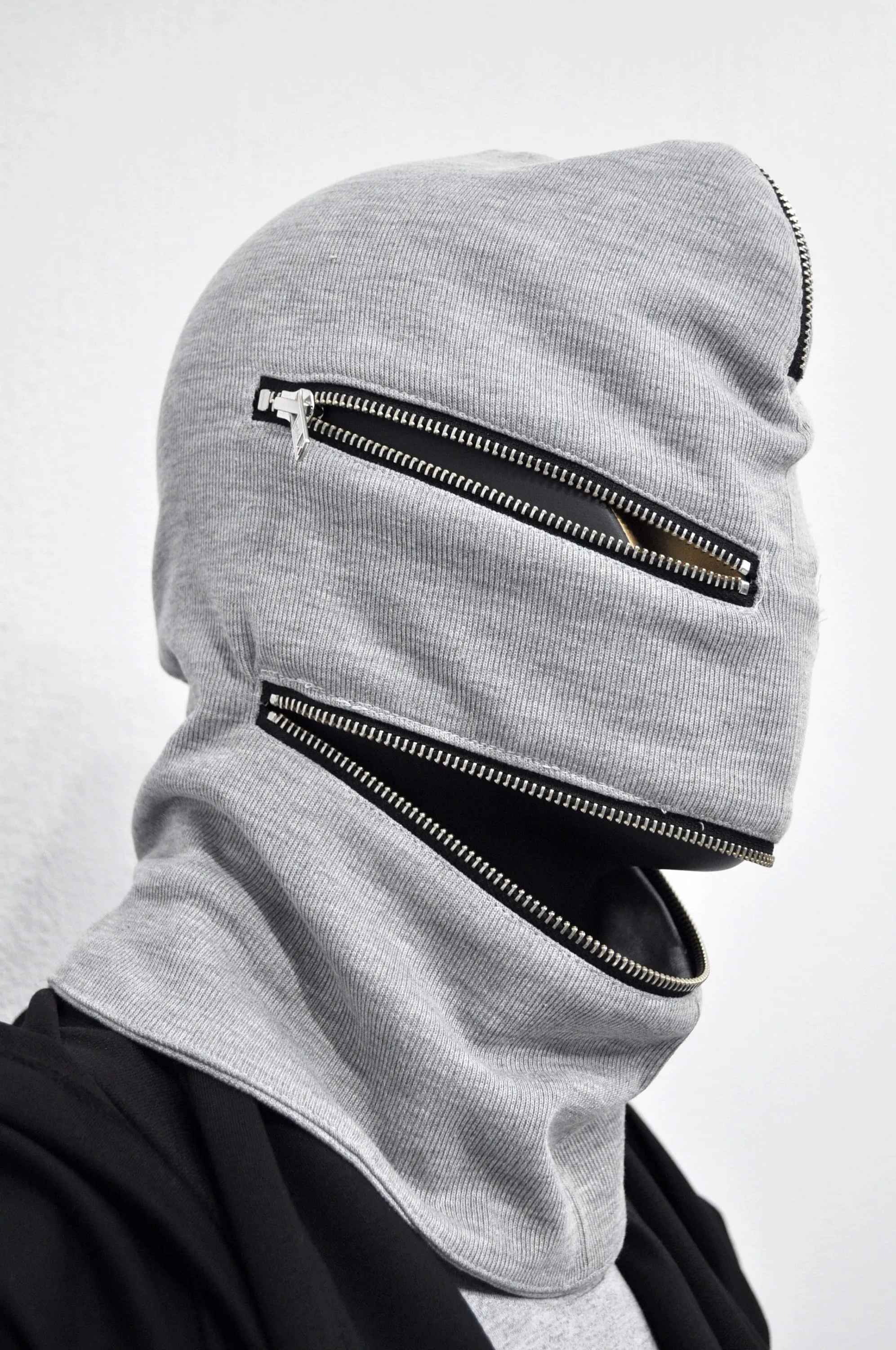 Zipper Balaclava , Breathable head mask Hamas balaclava Full YKK zipper - mouth, eyes, head Keeps you warm Hide your emotions - BB0166